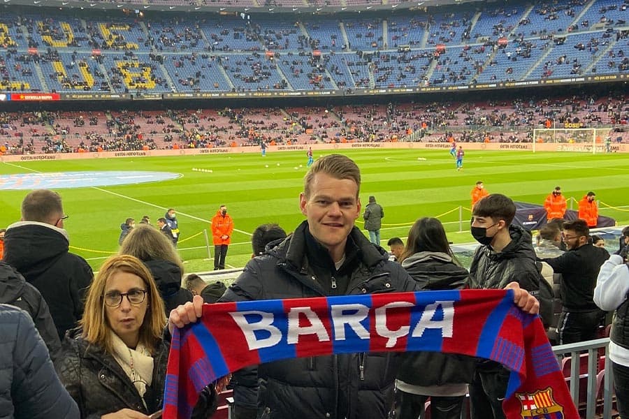 Stämning kring FC Barcelona på en matchdag